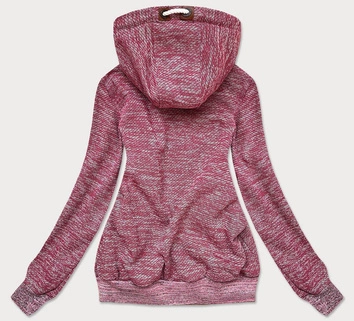 BLUZA DRESOWA DAMSKA MELANŻ BORDO (58331)