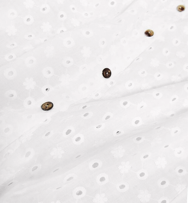 AŻUROWA DAMSKA BLUZKA NA GUZIKI (589ART)