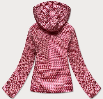 Pikowana kurtka dwustronna damska czerwona (b9775-4)