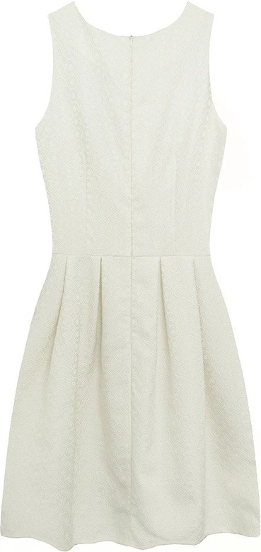 SUKIENKA Z WYSZYWANYM WZOREM ECRU (3123)