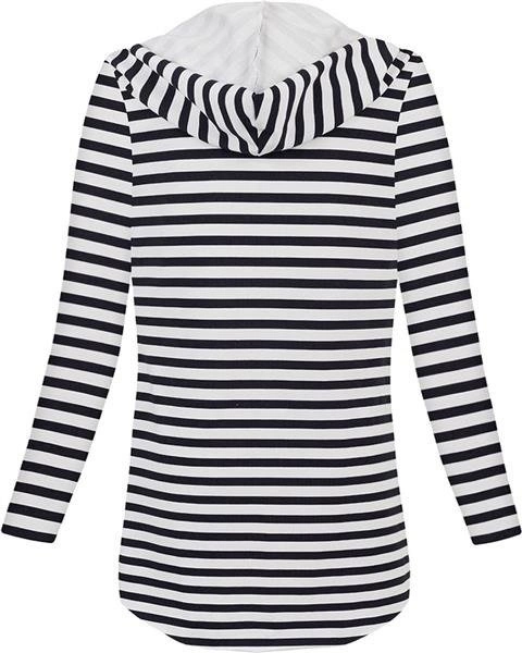 NARZUTKA W PASKI BIAŁO-GRANATOWE (D8)