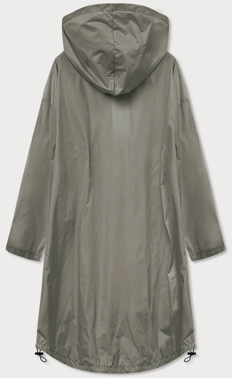 DŁUGA KURTKA WIATRÓWKA CIEMNY BEŻ (671ART)