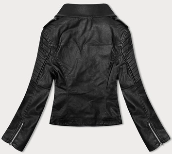 Damska ramoneska z kołnierzem czarna (11Z8097)