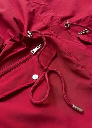 Dwustronna kurtka damska bordowa (br9762)