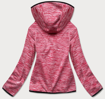 BLUZA DAMSKA NA POLARZE CZERWONA MELANŻ (HD111-5)