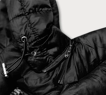 Przejściowa pikowana kurtka damska czarna (23M9001-392)