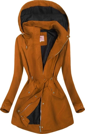 KURTKA TYPU PARKA KARMELOWA (XW02XBIG)