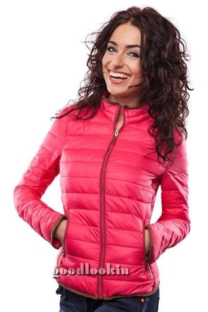 PIKOWANA KURTKA ZE STÓJKĄ RÓŻOWA (LD-7088)