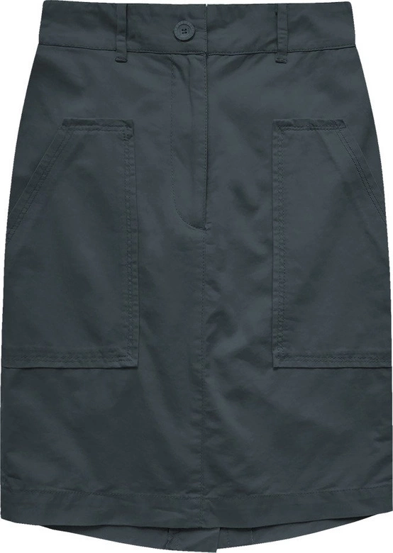 SPÓDNICA Z WYSOKIM STANEM GRANATOWA (X2222X)