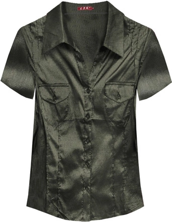 BŁYSZCZĄCA KOSZULA W PASKI CZARNO-ZŁOTA (337ART)