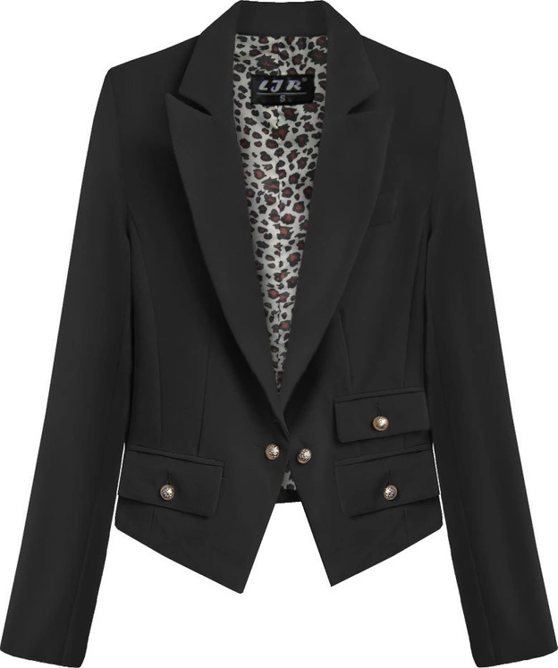 MARYNARKA Z GUZIKAMI CZARNA (8193/1)