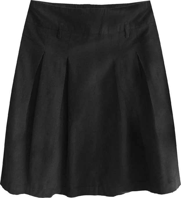 BAWEŁNIANA SZTRUKSOWA SPÓDNICA CZARNA (2226)