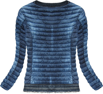 NIEBIESKA KURTKA IMITUJĄCA JEANS (7182)