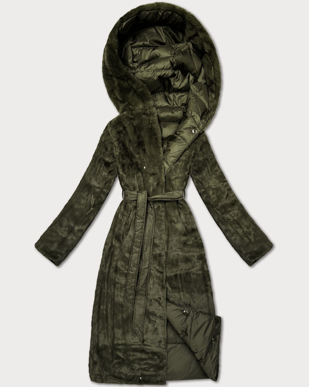 Zimowa kurtka dwustronna futerko Minority khaki (P3-6020-22)