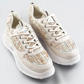 Buty sportowe damskie beżowe (7003)