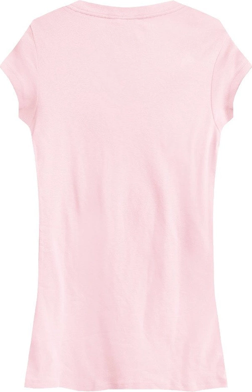 BAWEŁNIANA BLUZKA Z DŻETAMI PUDROWY RÓŻ (441/12ART)