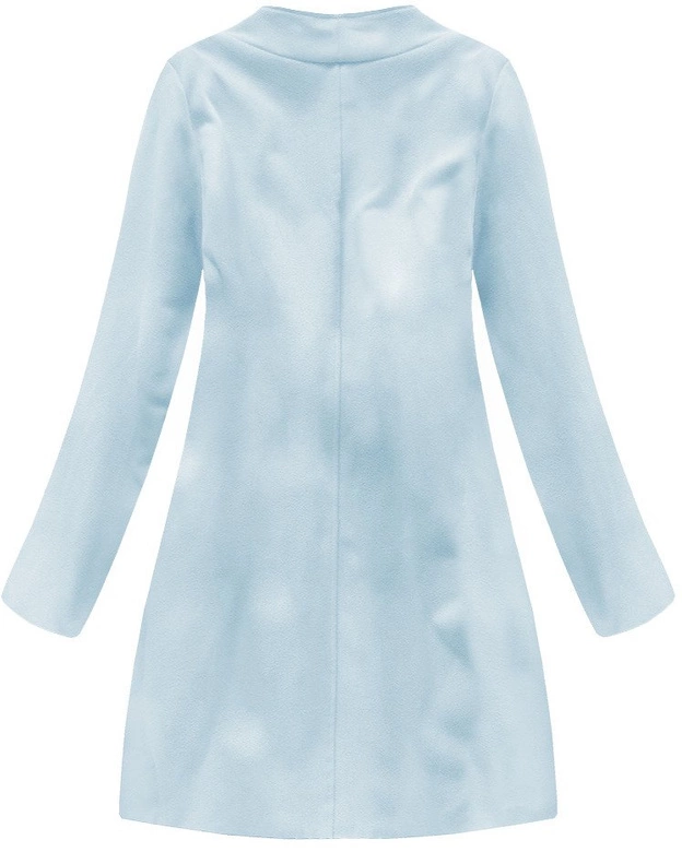 MINIMALISTYCZNY PŁASZCZ ASYMETRYCZNY BŁĘKITNY (176/1ART)