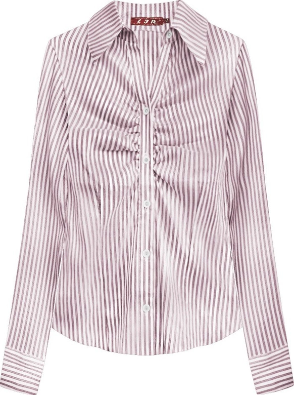 ELEGANCKA KOSZULA BIAŁO-BORDOWA (384ART)