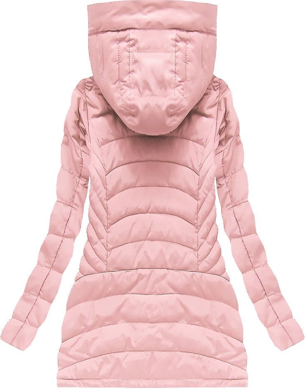 PIKOWANA KURTKA Z KAPTUREM ŁOSOSIOWA (W620)