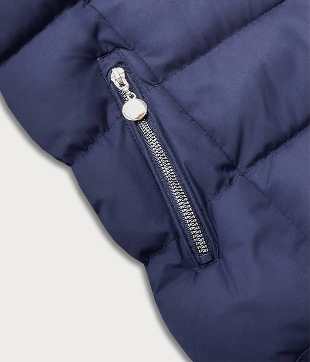 Puchowy bezrękawnik damski granat (5m719-215)