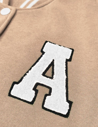 Damska bluza typu college beżowa (AMG-57)