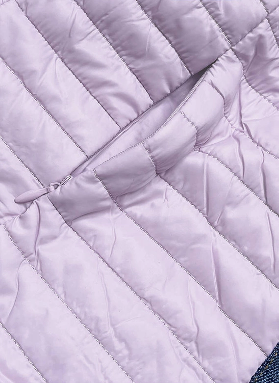 KURTKA Z JEANSOWYMI WSTAWKAMI WRZOSOWA (X7180X)