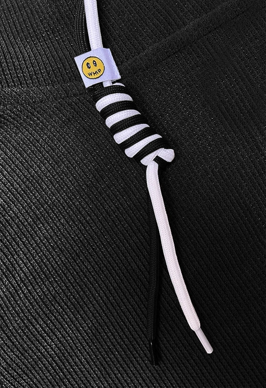 Komplet damski bluza + spodnie typu cargo czarny (AMG-322A)