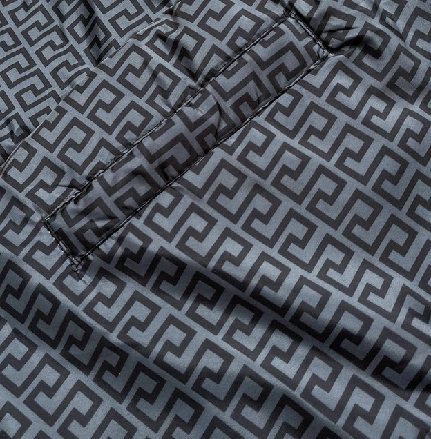 Dwustronna damska kurtka zimowa granatowo-szara (mhm-w556)