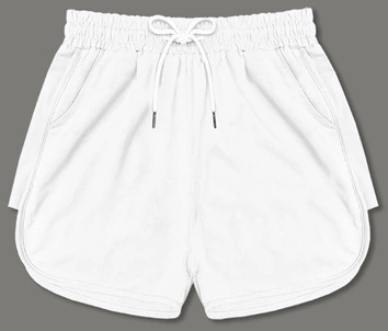 SPORTOWE SPODENKI DAMSKIE BIAŁE (8K951-1)
