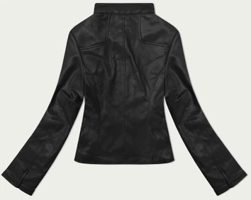 Krótka ramoneska damska ze stójką J Style czarna (11Z8127)