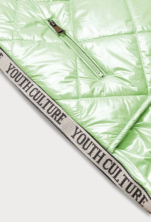 Błyszcząca kamizelka damska miętowa (ag3-02)