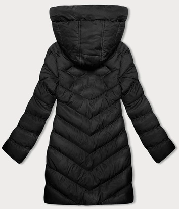 Zimowa kurtka damska z kapturem czarna (5M3155-392)