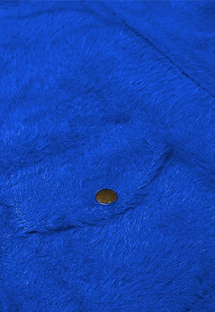 Krótka wełniana kurtka alpaka chabrowa (553)