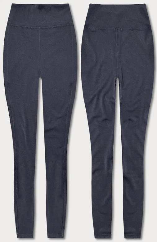 Legginsy damskie z ozdobnymi szwami granatowe (54460)