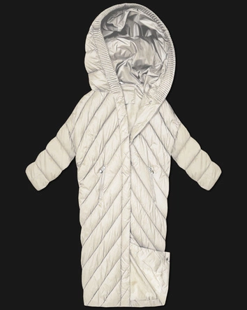 Kurtka zimowa typu nietoperz Minority ecru (P3-6026-12)