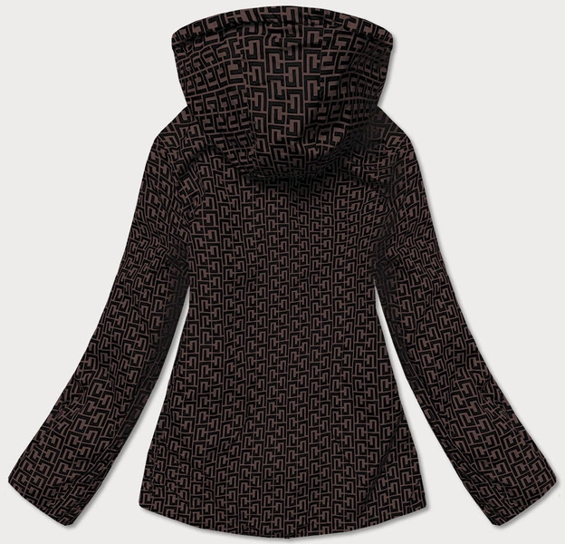 Dwustronna kurtka damska czarno/brązowa (w588big)