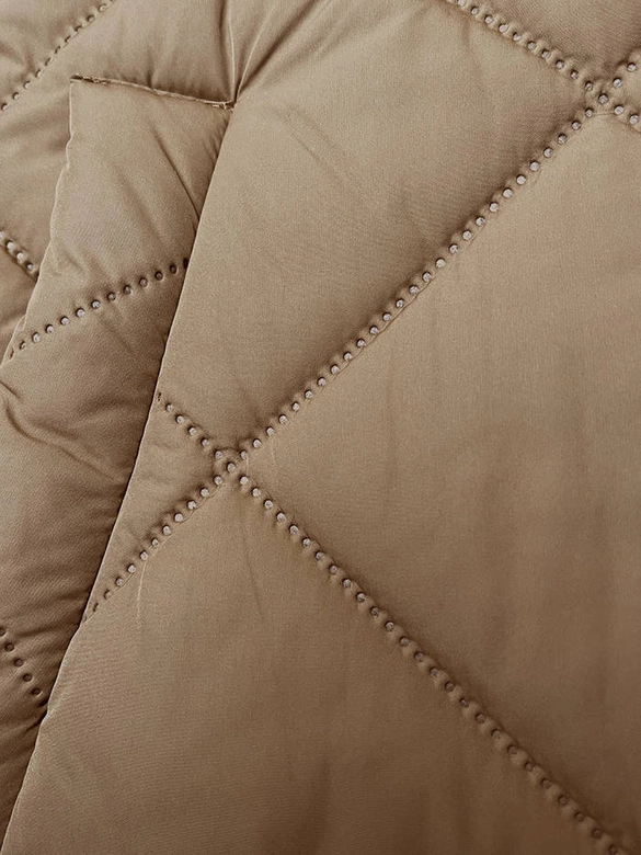 Kamizelka z ozdobnym kapturem ciemny beż (16M9116-84)