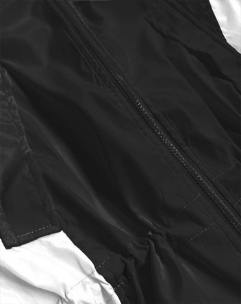 DAMSKA KURTKA WIATRÓWKA CZARNO-BIAŁA (YR1966)