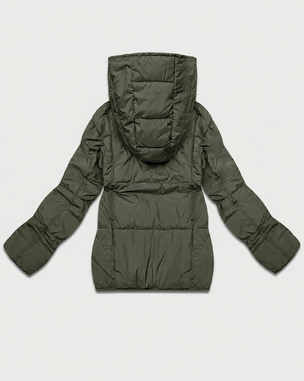 Pikowana damska kurtka przejściowa khaki (B6118/B6119-11)