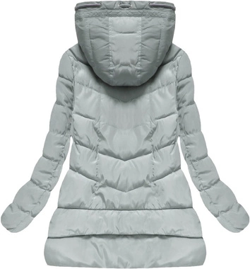 PIKOWANA KURTKA Z KAPTUREM SZARA (XW589X)