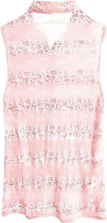 BLUZKA Z KORONKI RÓŻOWA (X3602X)