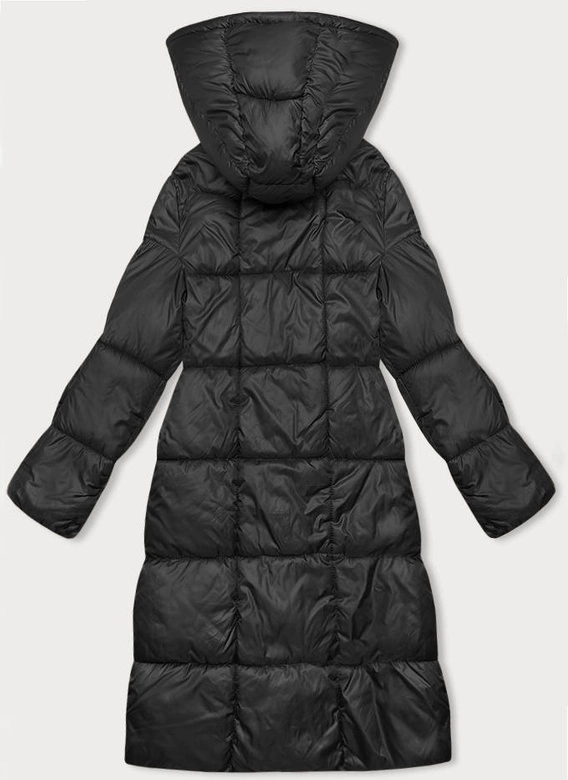 Długa zimowa kurtka damska czarna (YP-22073-1)