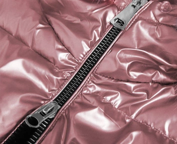 METALICZNA KURTKA ZIMOWA DAMSKA RÓŻOWA (B9528)
