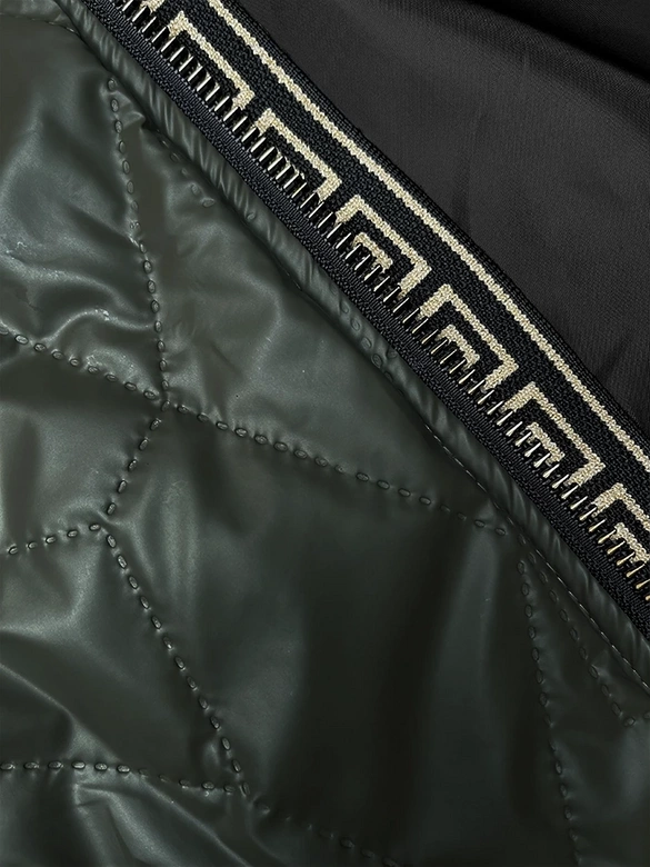 Kurtka damska z ozdobnym pikowaniem S'West ciemna zielona (B8146-10)