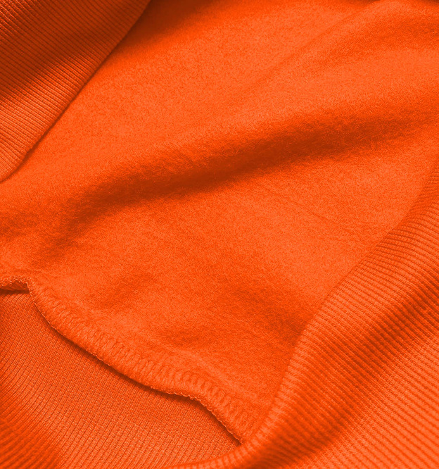 Bluza dresowa damska ze ściągaczami pomarańczowa (W01-32)