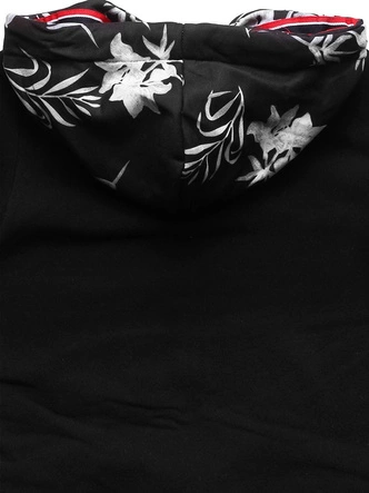 DŁUŻSZA BLUZA Z NADRUKIEM CZARNA (559)