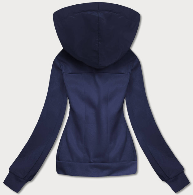 Krótka bluza rozpinana damska granatowa (AMG-63)