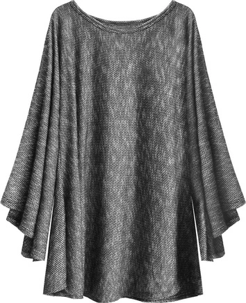 BLUZKA Z ROZSZERZANYMI RĘKAWAMI GRAFITOWA (PRATO/1)