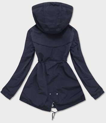 DWUSTRONNA PARKA DAMSKA Z KAPTUREM GRANAT-MORO (XW665X)
