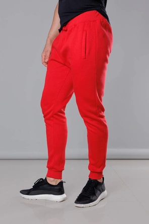 Spodnie dresowe męskie czerwone (68XW01-18)